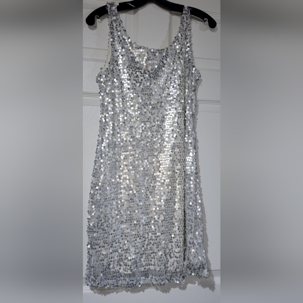 Sz 10-12 Sequined mini dress #18